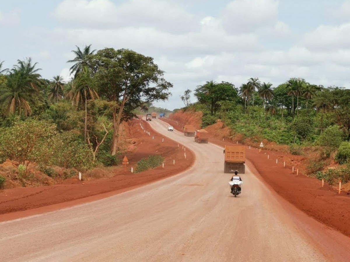 A made-in-Manitoba product with a global impact - Dust Stop has been used on roads in countries across nearly every continent including on this road in Guinea, West Africa.